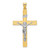 14k Two-tone Polished Solid INRI Curcifix Cross Pendant - XR-05A15305-3470