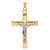 14k Two-tone Polished Solid INRI Curcifix Cross Pendant - XR-846A6BE9-6422