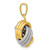 14k Two-Tone Polished Textured Love Knot Pendant