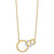 14k Two-tone Polished Triple Interlocked Circles 18 inch Necklace