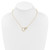14k Two-tone Polished Triple Interlocked Circles 18 inch Necklace