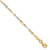 14K Two-Tone Polished Twisted Link 9 inch Anklet Plus 1 inch Extender