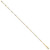 14K Two-Tone Polished Twisted Link 9 inch Anklet Plus 1 inch Extender