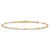 14K Two-Tone Polished Twisted Link 9 inch Anklet Plus 1 inch Extender