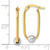 14k Two-tone Polished with Bead Oval Hoop Earrings