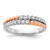 14k Two-tone Rose and White Gold 1/3 carat Lab Grown Diamond VS/SI+ G+ Complete Band