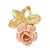 14k Two-tone Rose Chain Slide - D6-95CAFFD6-2430