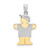 14k Two-Tone Small Boy w/ Hat on Right Engravable Charm - XK-D5B357AC-7015