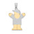 14k Two-Tone Small Boy with Hat on Right Engravable Charm - XK-A52DD139-3796