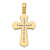 14k Two-tone Solid Cross Pendant