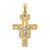 14k Two-tone Solid Crucifix Pendant - XR-4017D715-9881