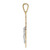 14k Two-tone Solid Crucifix Pendant - XR-4017D715-9881