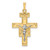 14k Two-tone Solid Crucifix Pendant - XR-F23EF3FD-2460