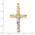 14k Two-tone Solid INRI Crucifix Pendant - XR-EA4DEFEF-6484