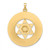14k Two-tone Solid Star and Torah Inside Frame Pendant