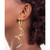 14k Two-tone Spiral Dangle Earrings