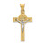 14k Two-Tone St. Benedict Medal Crucifix Cross Pendant - K5-60C456C6-6667