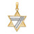 14k Two-tone Star of David Pendant - K1-714B33D3-6102