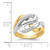 14K Two-Tone Swirl Ring