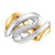 14K Two-Tone Swirl Ring