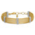 14k Two-tone Textured 10.6mm Mesh 6.75 inch Bracelet Plus 1 inch Extender