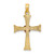 14k Two-Tone Textured Finish Cross w/ Heart Charm