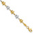 14k Two-tone Textured Puffed Stars 7.75 inch Bracelet