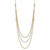 14k Two-tone Triple Layer Polished Circles Fancy 18 inch Necklace