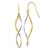 14k Two-tone Twist Dangle Earrings