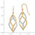 14K Two-Tone Twisted Polished Dangle Shepherd Hook Earrings