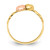 14k Two-Tone Two Hearts Ridged Band
