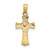 14k Two-Tone w/ Heart In Cross Charm