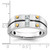 14k Two-tone w/Black Rhodium IBGoodman Men's Satin 1/3 carat Diamond Complete Ring
