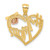 14k Two-tone w/White Rhodium #1 MOM Heart Pendant