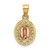 14K Two-Tone w/White Rhodium D/C CZ Lady Guadalupe Pendant