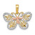 14k Two-tone w/White Rhodium Diamond-cut Butterfly Pendant - K4-525994C6-1563