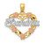 14k Two-tone w/White Rhodium GRANDMA Heart Pendant - K2-125F22B3-1806