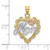 14k Two-tone w/White Rhodium MOM in Heart Charm