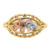 14k Two-tone w/White Rhodium Two Elephants Ring