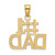 14k #1 DAD Charm - K4-417B2E29-3235