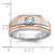 14k Two-tone White/Rose Gold IBGoodman Men's Satin Diamond Ring Mounting