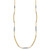 14k Two-Tone Woven Bars and Diamond-cut Beads 16.75 inch Necklace