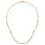 14k Two-Tone Woven Bars and Diamond-cut Beads 16.75 inch Necklace