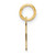 14K Uppercase Letter F Initial Charm