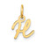 14K Uppercase Letter H Initial Charm