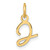14K Uppercase Letter J Initial Charm