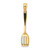 14K W/ Black Enamel 3-D Spatula Charm
