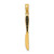 14K W/ Black Enamel 3-D Table Knife Charm