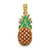 14K w/ Enamel 2-D Pineapple Charm