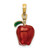 14K w/ Enamel 3-D Red Delicious Apple Charm